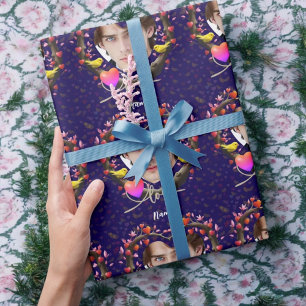 Valentine's Day with Canary bird Wrapping Paper