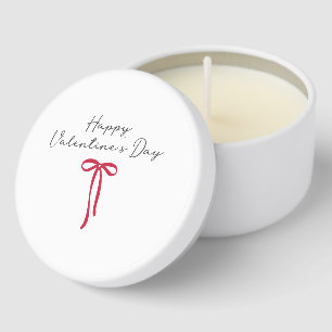 Valentine's Day with red bow Mini Candle Favors