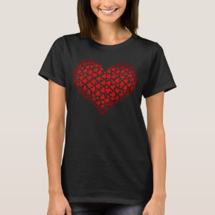 Valentines Day Women Men Kids Red Love Heart Grap T-Shirt