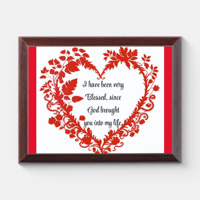 Valentine's Day Wood Plaque (Horizontal)