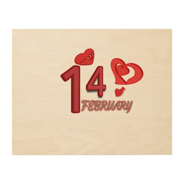 Valentine's Day  Wood Wall Art (Front)