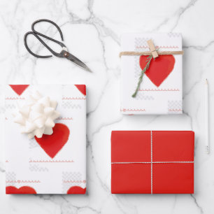 Valentine's Day Wrapping Paper and Paper Sheets