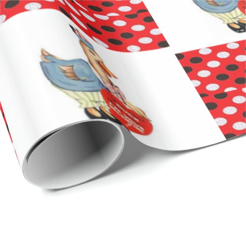 Valentines Day Wrapping Paper Duck
