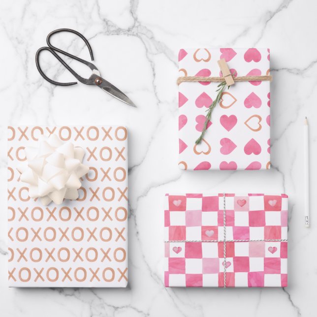Valentine's Day Wrapping Paper Sheets (Front)