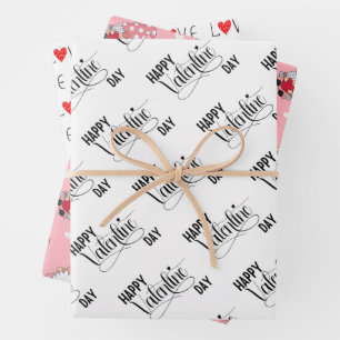 Valentine's Day Wrapping Paper Sheets