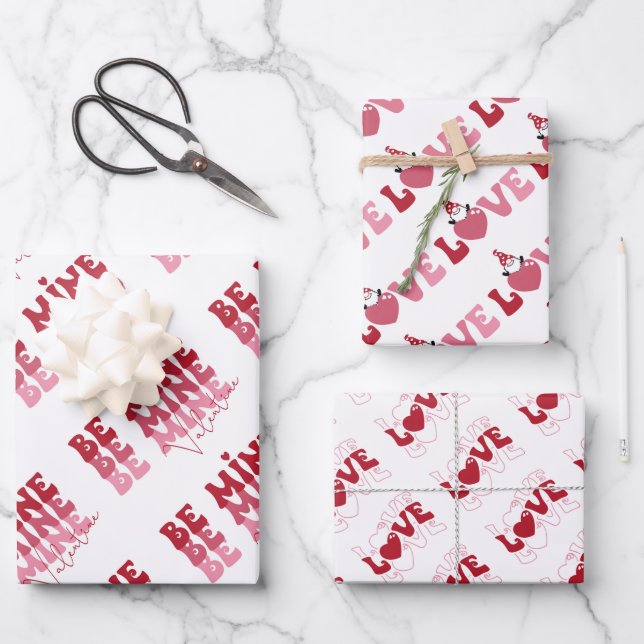 Valentine's Day  Wrapping Paper Sheets (Front)