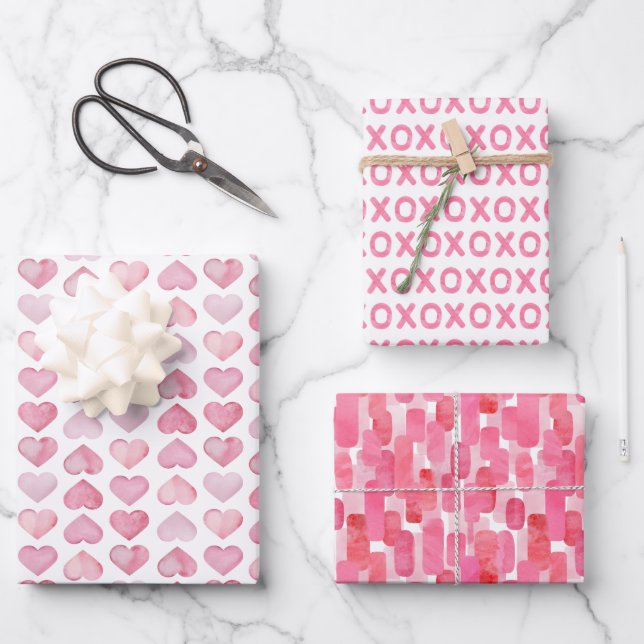 Valentine's Day Wrapping Paper Sheets (Front)