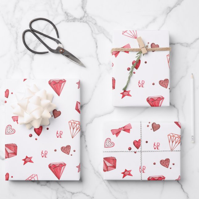 Valentine's Day! Wrapping Paper Sheets (Front)