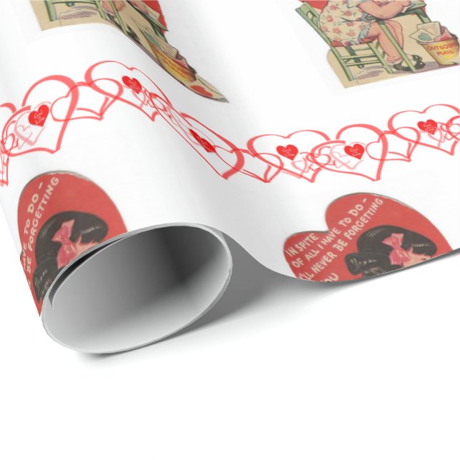 Valentine's Day Wrapping Paper Vintage (Roll Corner)