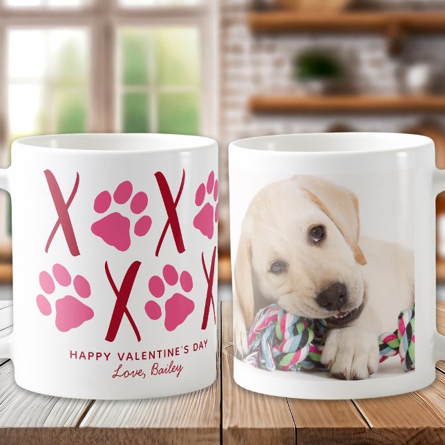 Valentines Day XOXO Cute Pet Puppy Dog Photo Coffee Mug (Creator Uploaded)