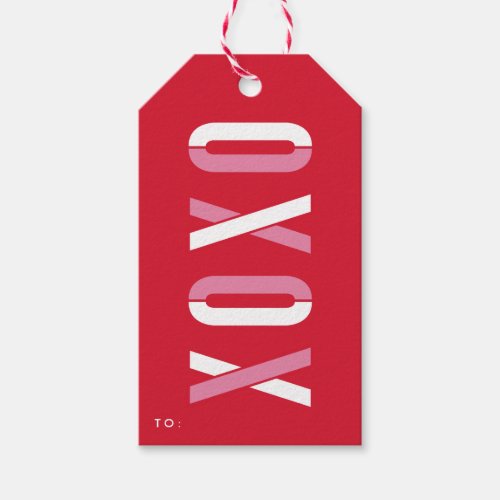 Valentines Day XOXO  Gift Tags