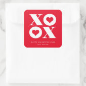 valentine's day xoxo heart square sticker (Bag)