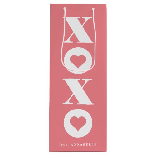 Valentines Day XOXO Wine Gift Bag