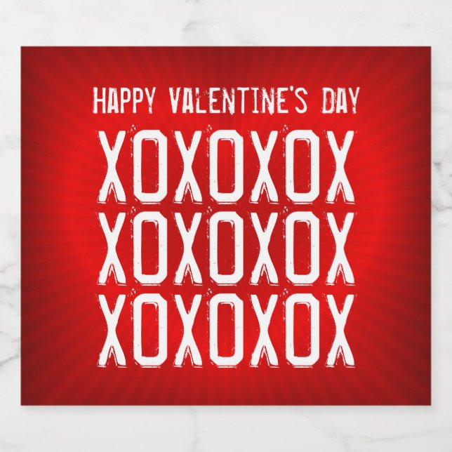 Valentine's Day XOXOXOX Beer Bottle Label (Single Label)