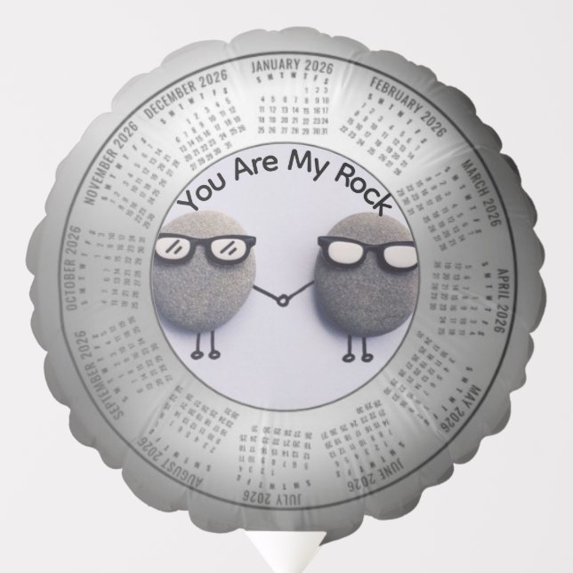 Valentines Day You Are My Rock Balloon (Front)