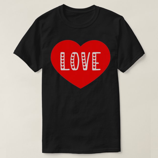 Valentine's Days Love Red Heart  For Couples Men W T-Shirt (Design Front)