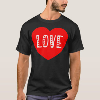 Valentine's Days Love Red Heart For Couples Men W T-Shirt