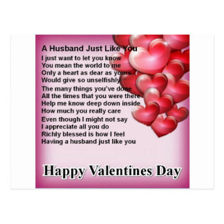 Husband Valentine Poems Cards - Greeting & Photo Cards | Zazzle