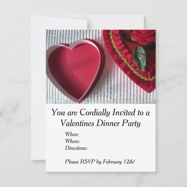 Valentines Dinner Party Invitation (Front)
