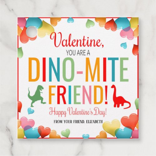 Valentines Dinosaur Gift Tags
