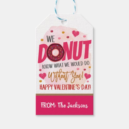 Valentines Donut Gift Tag