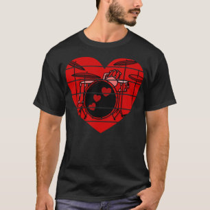 Valentines Drummer Drum Teacher Wedding Musician 1 T-Shirt