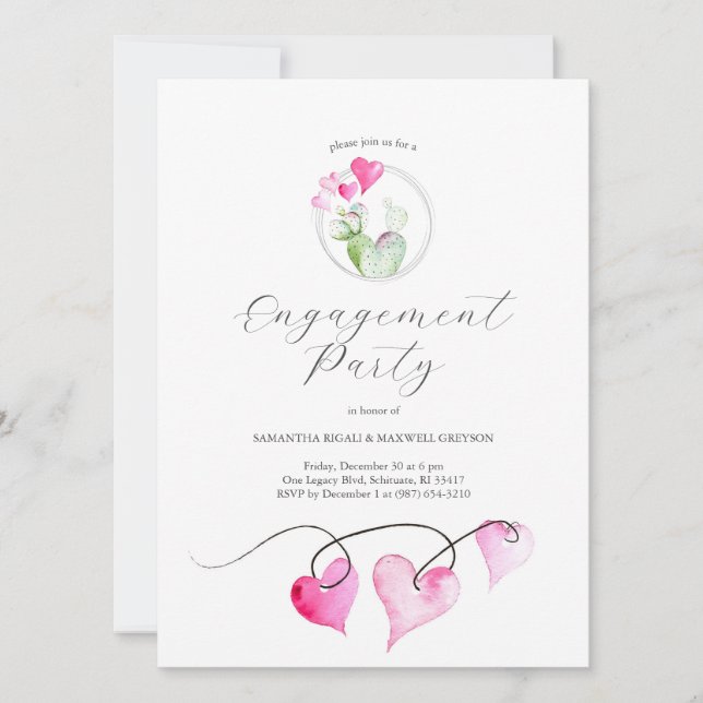 Valentines Engagement Party Invitation (Front)