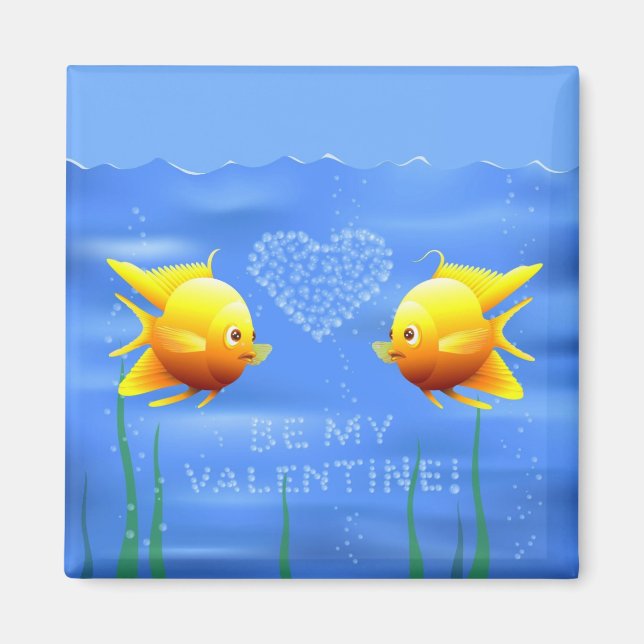 Valentine's Fishes Magnet (Front)