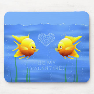 Valentine's Fishes Mouse Pad