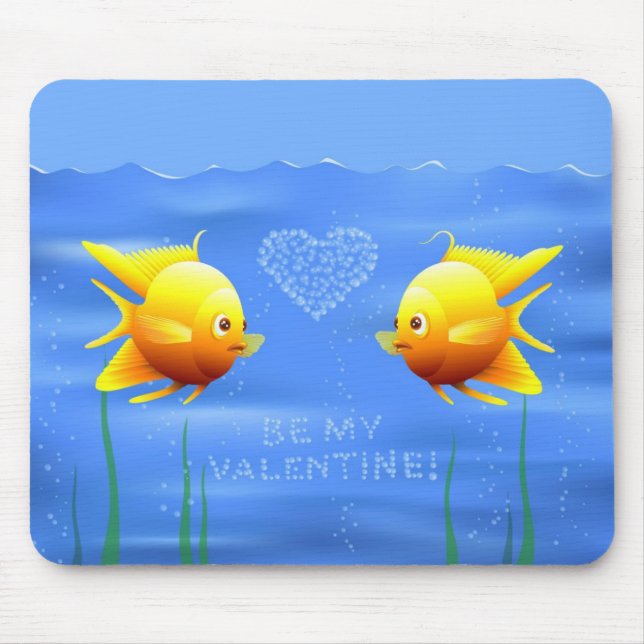 Valentine's Fishes Mouse Pad (Front)