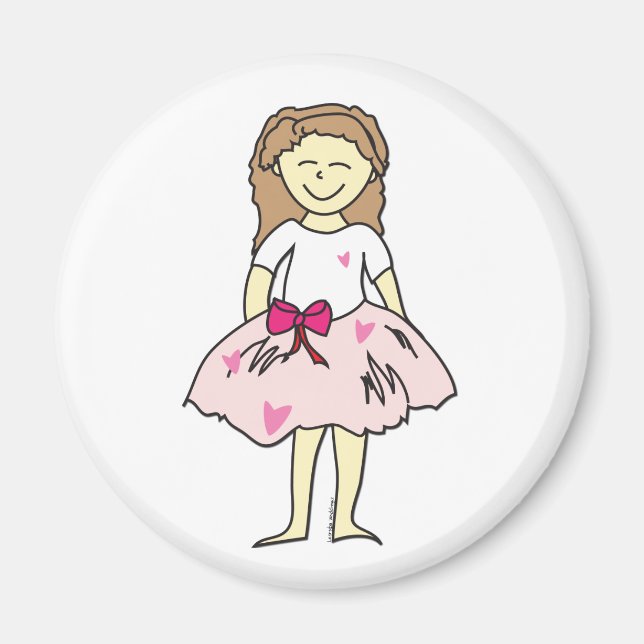 Valentine's Flower Girl Magnet (Front)