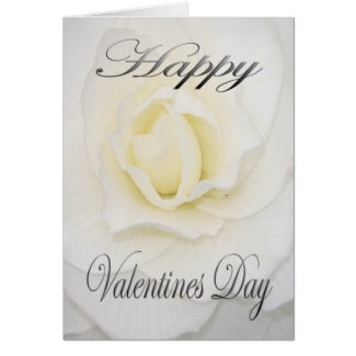 Valentines Flower in White Card