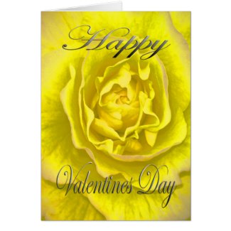 Valentines Flower in Yellow and Pink Card