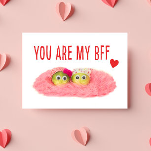 Valentine's for Best Friend - Cute Vegetables Pink Postcard