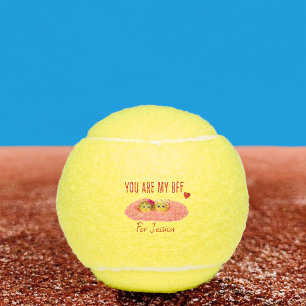 Valentine's for Vegan Friend, Cute Vegetables Pink Tennis Balls