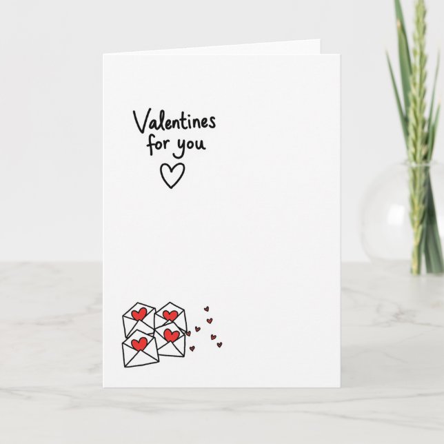 Valentines For You Heart Card (Front)