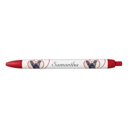 Valentine's French bulldog Red personalized pen