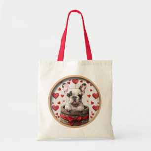 Valentines French Bulldog Tote Bag