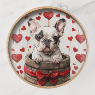 Valentines French Bulldog Trinket Tray