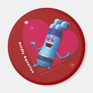 Valentine's Fridge Magnet for Aquarius