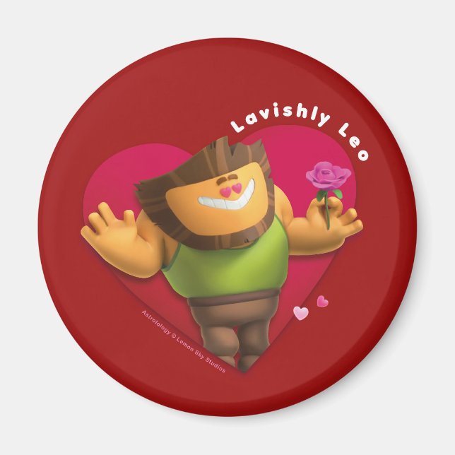 Valentine's Fridge Magnet for Leo (Front)