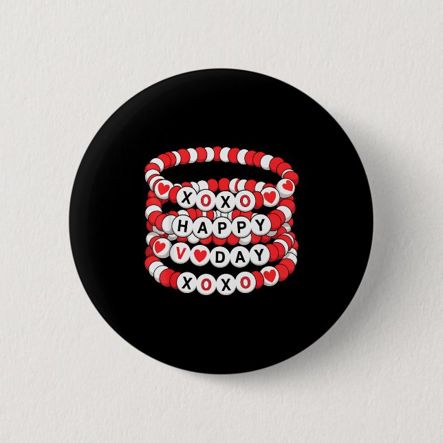 Valentines Friendship Bracelets Valentines Women K Button (Front)