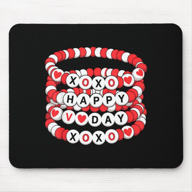 Valentines Friendship Bracelets Valentines Women K Mouse Pad (Front)