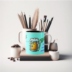 Valentines funny Beer love Two-Tone Coffee Mug
