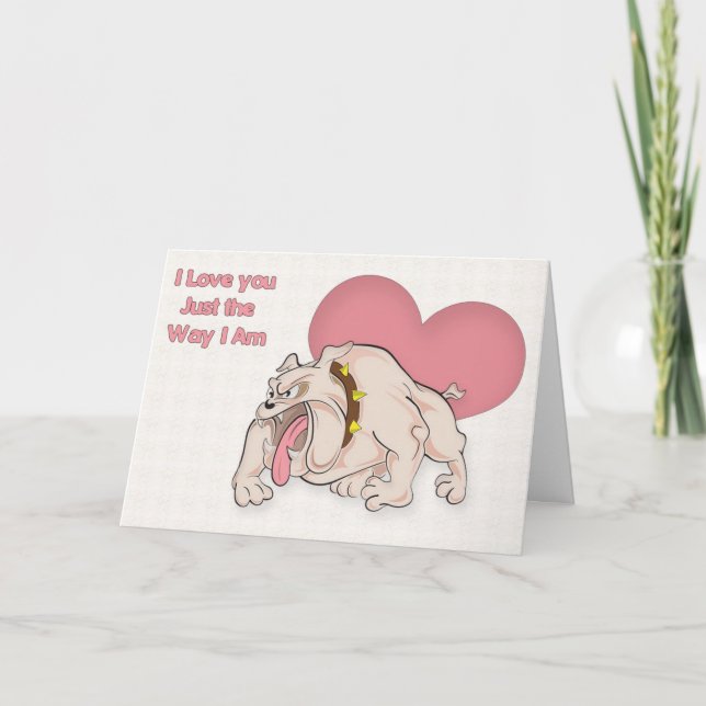 Valentine's Funny Bulldog Card (Front)