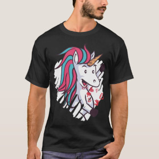 Valentines funny unicorn mugs T-Shirt