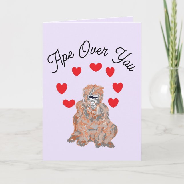 Valentine's G card : Ape Over You (Front)