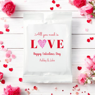 Valentines Galentines Day Red Love Heart Margarita Drink Mix