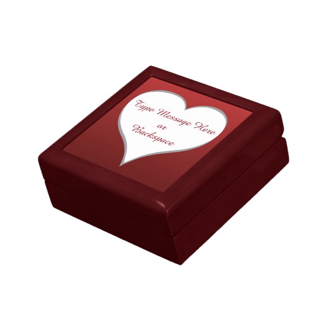 Valentine's Gift Box Personalized Love Jewelry Box (Side)