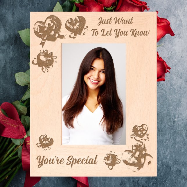   Valentines Gift Special Message Wooden Picture  Engraved Frames (Creator Uploaded)